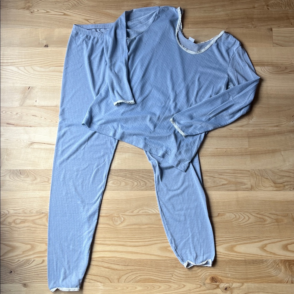 Patagonia Blue Women's Top and Bottom Set Base Laters Long Underwear
